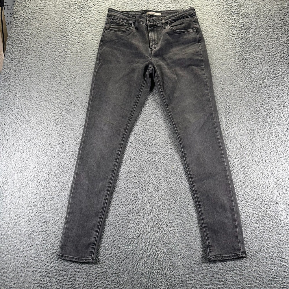 Levi's 721 Jeans Womens 28x30 Black Cotton Denim Skinny Hi-Rise Workwear Stretch
